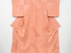 立涌模様織り出し一つ紋色無地着物